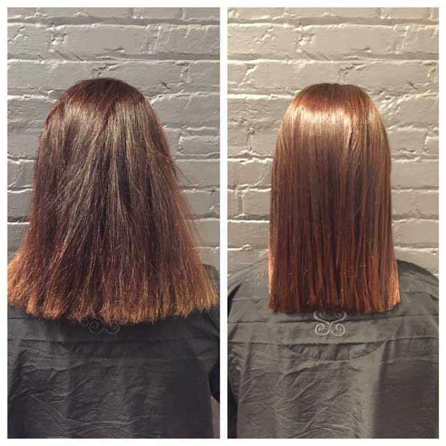 Keratin smoothing treatment